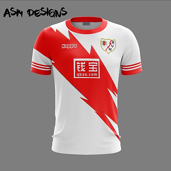 Rayo Vallecano Kappa 2018 Home Kit