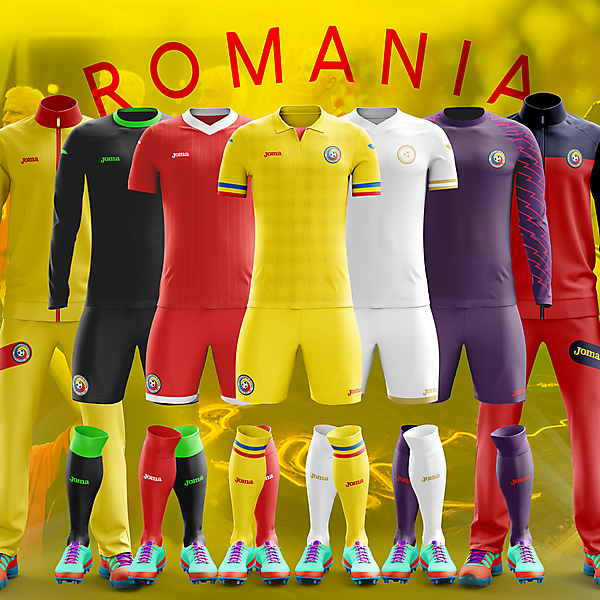 Romania x Joma - 2017-18 kits
