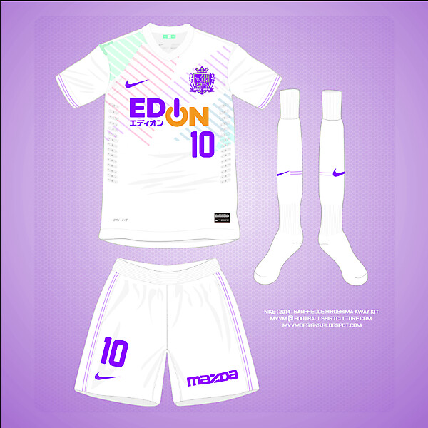 Nike : Sanfrecce Hiroshima  : 2014 Away Kit