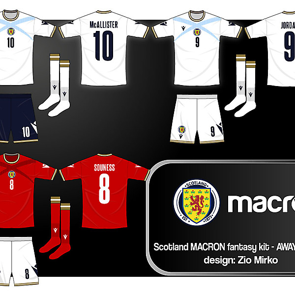 Scotland and Macron, fantasy kit AWAY and 3rd