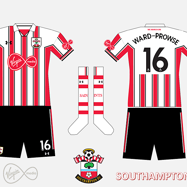 Southampton FC Home Kit 2019/2020 Retro V.2