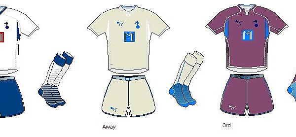 Totenham Hotspur Home, Away and Thrid Kits