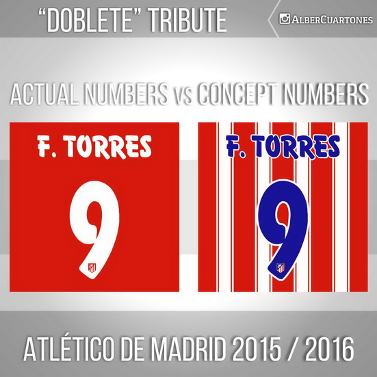 Atlético de Madrid 2015 / 2016 Concept Numbers