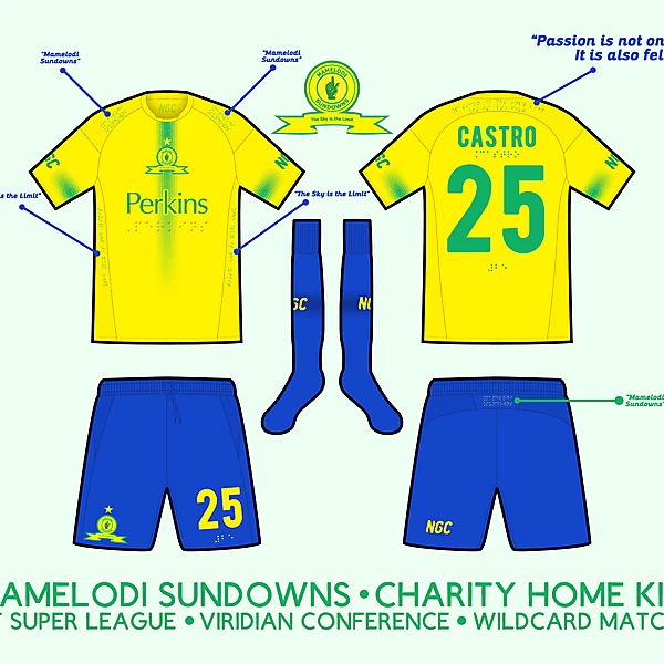 Mamelodi Sundowns Charity Home Kit- NGC