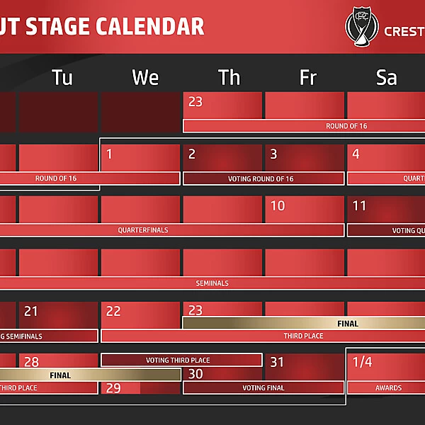 Knockout Stage Calendar